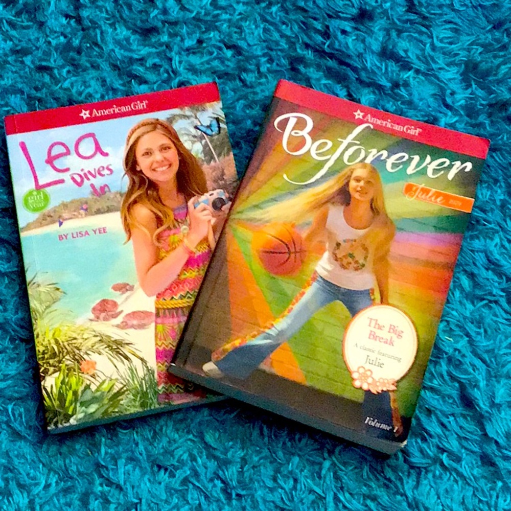 American Girl book. Julie and Lea Dives In